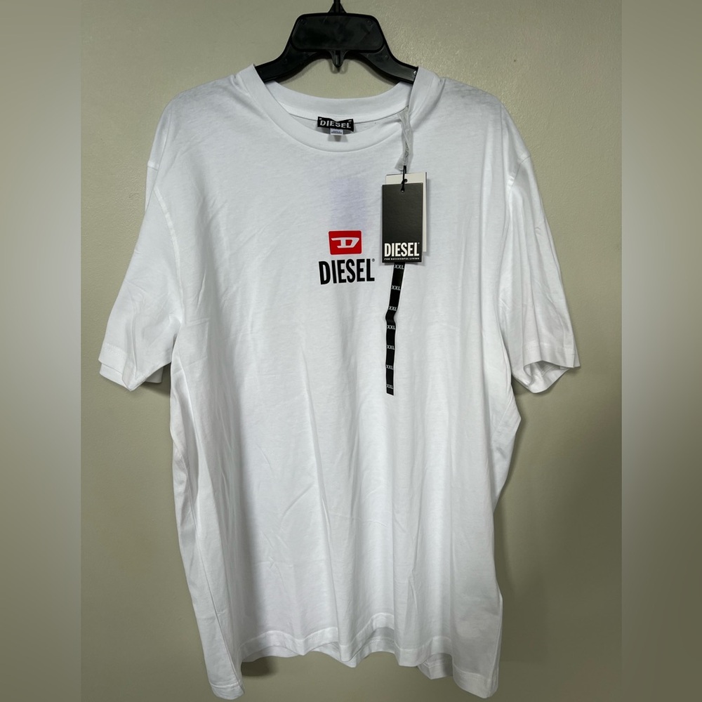 🔥RARE/DIESEL MENS WHITE T-SHIRT STYLE #A11184RGRAI 100% Cotton SIZE XXL NWT $80